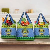 Gabon Christmas Grocery Bag Coat Of Arm Joyeux Noel