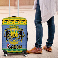 Gabon Christmas Luggage Cover Coat Of Arms Joyeux Noel - Wonder Print Shop