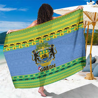 Gabon Christmas Sarong Coat Of Arms Joyeux Noel - Wonder Print Shop