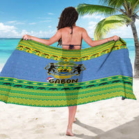 Gabon Christmas Sarong Coat Of Arms Joyeux Noel - Wonder Print Shop