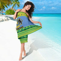 Gabon Christmas Sarong Coat Of Arms Joyeux Noel - Wonder Print Shop