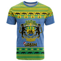 Gabon Christmas T Shirt Coat Of Arms Joyeux Noel - Wonder Print Shop