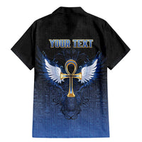 Personalised Egyptian Ankh Family Matching Mermaid Dress and Hawaiian Shirt Egypt Hieroglyphs Pattern