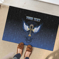 Personalised Egyptian Ankh Rubber Doormat Egypt Hieroglyphs Pattern