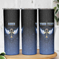 Personalised Egyptian Ankh Skinny Tumbler Egypt Hieroglyphs Pattern