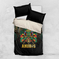 Egypt Anubis Bedding Set Golden Ancient Egypt Pattern