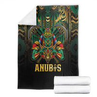 Egypt Anubis Blanket Golden Ancient Egypt Pattern