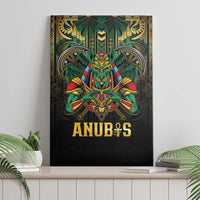 Egypt Anubis Canvas Wall Art Golden Ancient Egypt Pattern