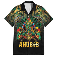 Egypt Anubis Family Matching Puletasi and Hawaiian Shirt Golden Ancient Egypt Pattern