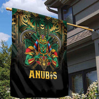 Egypt Anubis Garden Flag Golden Ancient Egypt Pattern