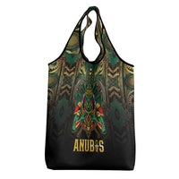 Egypt Anubis Grocery Bag Golden Ancient Egypt Pattern
