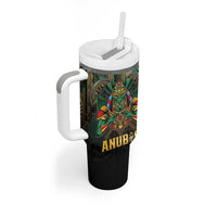 Egypt Anubis Tumbler With Handle Golden Ancient Egypt Pattern
