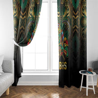 Egypt Anubis Window Curtain Golden Ancient Egypt Pattern