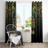 Egypt Anubis Window Curtain Golden Ancient Egypt Pattern