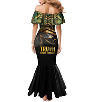 Egypt Eye of Horus Family Matching Mermaid Dress and Hawaiian Shirt Truth Know Thyself