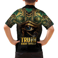 Egypt Eye of Horus Family Matching Tank Maxi Dress and Hawaiian Shirt Truth Know Thyself