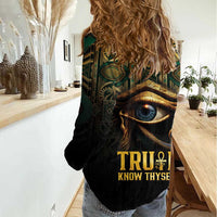 Egypt Eye of Horus Women Casual Shirt Truth Know Thyself