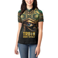 Egypt Eye of Horus Women Polo Shirt Truth Know Thyself