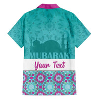 Personalised Eid Mubarak Family Matching Off Shoulder Short Dress and Hawaiian Shirt Eid al-Fitr