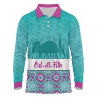 Personalised Eid Mubarak Long Sleeve Polo Shirt Eid al-Fitr