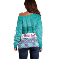 Personalised Eid Mubarak Off Shoulder Sweater Eid al-Fitr