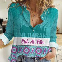 Personalised Eid Mubarak Women Casual Shirt Eid al-Fitr