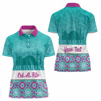 Personalised Eid Mubarak Women Polo Shirt Eid al-Fitr