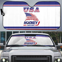 USA Ice Hockey Auto Sun Shade Old Glory On Ice