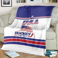 USA Ice Hockey Blanket Old Glory On Ice