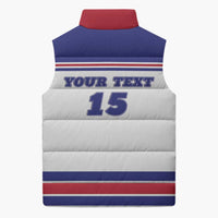Custom USA Ice Hockey Sleeveless Puffer Jacket Old Glory On Ice