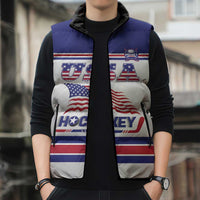 Custom USA Ice Hockey Sleeveless Puffer Jacket Old Glory On Ice