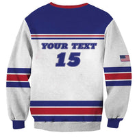 Custom USA Ice Hockey Sweatshirt Old Glory On Ice