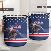 USA Ice Hockey Laundry Basket Eagle Mascot