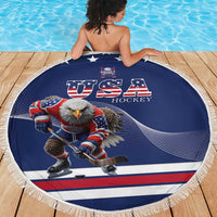 USA Ice Hockey Beach Blanket Eagle Mascot