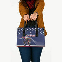 USA Ice Hockey Leather Bag Eagle Mascot