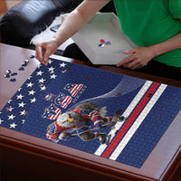 USA Ice Hockey Puzzle Eagle Mascot