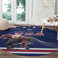 USA Ice Hockey Round Carpet Eagle Mascot
