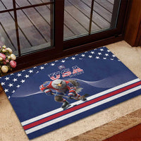 USA Ice Hockey Rubber Doormat Eagle Mascot