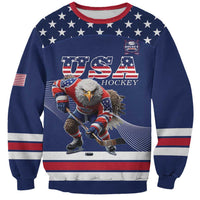 Custom USA Ice Hockey Sweatshirt Eagle Mascot