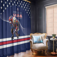 USA Ice Hockey Window Curtain Eagle Mascot