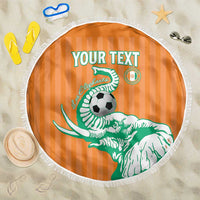 Custom Ivory Coast Football Beach Blanket Come On Elephants