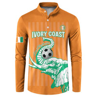 Custom Ivory Coast Football Button Sweatshirt Come On Elephants
