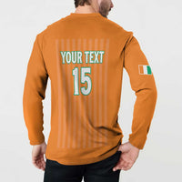 Custom Ivory Coast Football Button Sweatshirt Come On Elephants