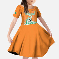 Custom Ivory Coast Football Family Matching Long Sleeve Bodycon Dress and Hawaiian Shirt Come On Elephants