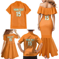 Custom Ivory Coast Football Family Matching Mermaid Dress and Hawaiian Shirt Come On Elephants