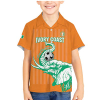 Custom Ivory Coast Football Family Matching Mermaid Dress and Hawaiian Shirt Come On Elephants