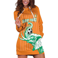 Custom Ivory Coast Football Hoodie Dress Come On Elephants