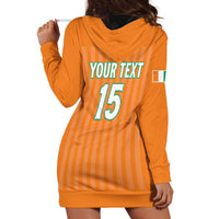 Custom Ivory Coast Football Hoodie Dress Come On Elephants