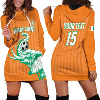 Custom Ivory Coast Football Hoodie Dress Come On Elephants
