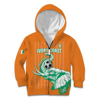Custom Ivory Coast Football Kid Hoodie Come On Elephants